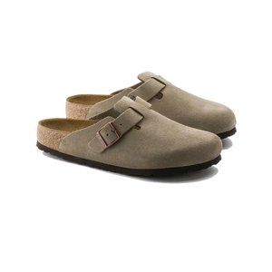 Birkenstock Soft Footbed Boston Clgs Suede Taupe NWT/BOX Size EU 45 / US 12-12.5